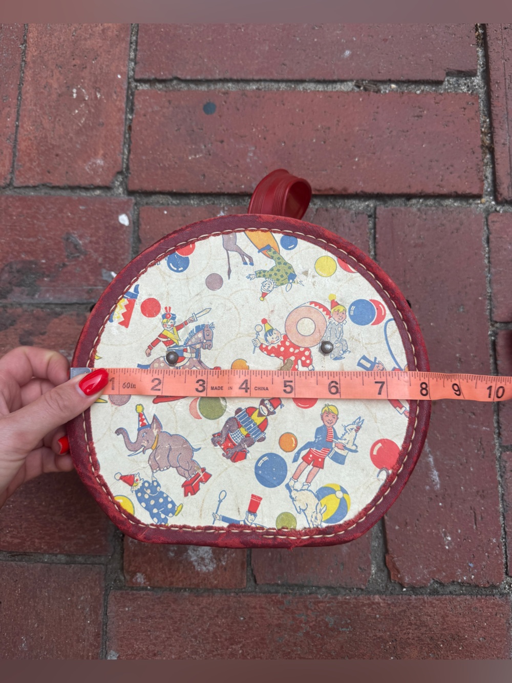 50s Vintage Small Hard Case Circus Luggage Clowns - Picture 9 of 12